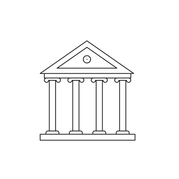 Значок Будівлі Банку Або Знак Білому Тлі Векторні Ліцензійні Стокові Вектори