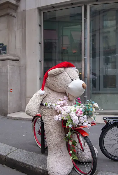 Paris France December 2023 Teddy Bears Cafe Paris Stock Image