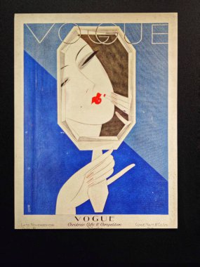 PARIS, FRANCE - OCTOBER 9, 2025: Vintage Vogue Magazine Cover