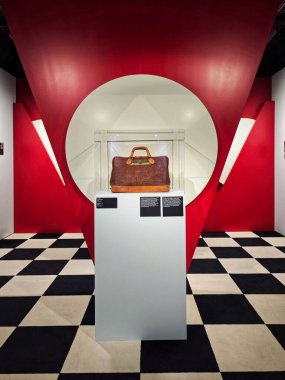 PARIS, FRANCE - October 4, 2025: The Louis Vuitton Art Dco exhibition in Paris showcases iconic trunks and rare bags from the House's archive collections, reflecting on the brand's design evolution through the lens of Art Deco aesthetics.