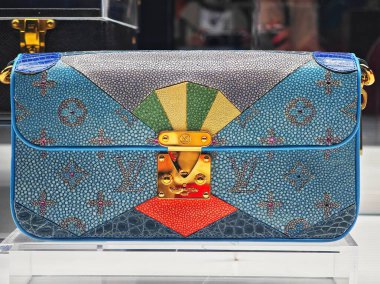 PARIS, FRANCE - October 4, 2025: The Louis Vuitton Art Dco exhibition in Paris showcases iconic trunks and rare bags from the House's archive collections, reflecting on the brand's design evolution through the lens of Art Deco aesthetics.