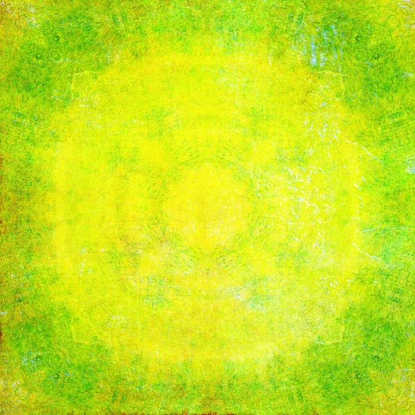 Fondo Vintage Con Textura Rústica Pintura Amarilla Verde Con Espacio — Foto de Stock