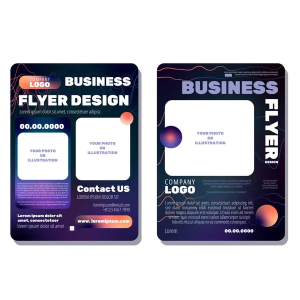 Gradient Business Solutions Flyers Posters Template — Stock Photo, Image