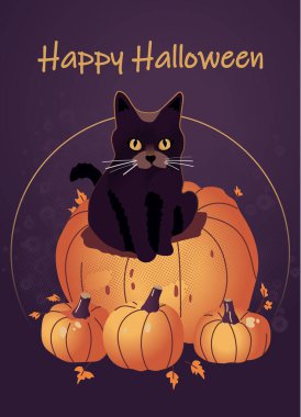 Cadılar Bayramı kutlamaları için ürkütücü kedilerin resmi.