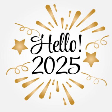 Merhaba 2025 yeni yıl konsepti. 
