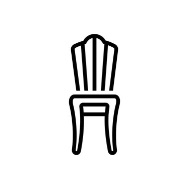 Sandalye için siyah çizgi simgesi 