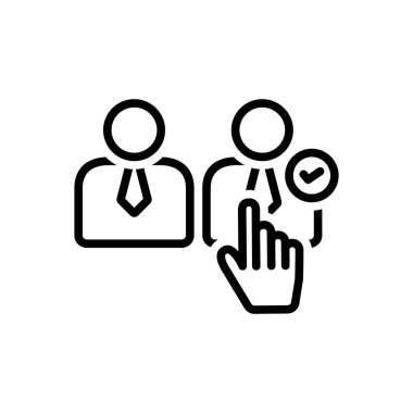 Tavsiye için siyah çizgi simgesi 