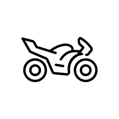 Motosikletler için siyah çizgi simgesi 