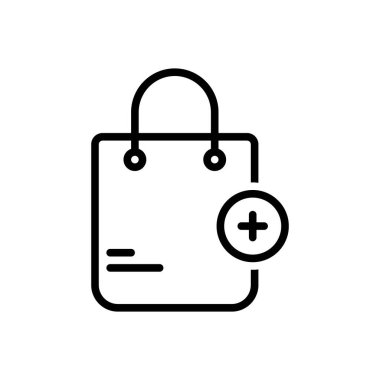 Eklentiler için siyah çizgi simgesi 