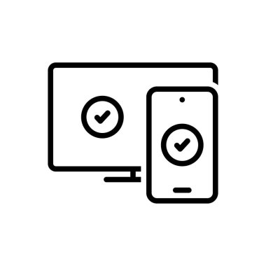 Bağlantı için siyah çizgi simgesi 