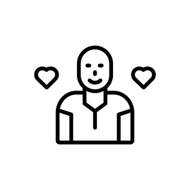 Zevk için siyah çizgi simgesi 