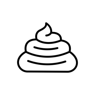 Black line icon for shit 