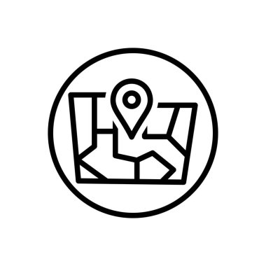 Bölgeleme için siyah çizgi simgesi 