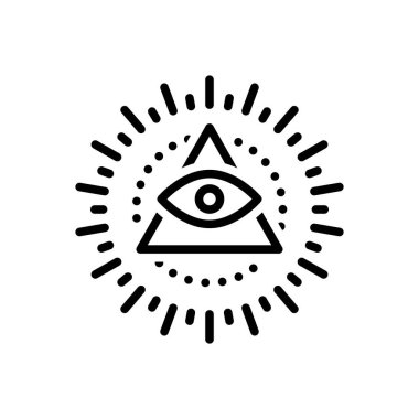 İlahi takdir için siyah çizgi simgesi 