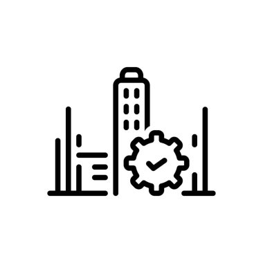 İşlem için siyah çizgi simgesi