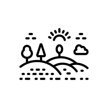 Doğa için siyah çizgi simgesi 