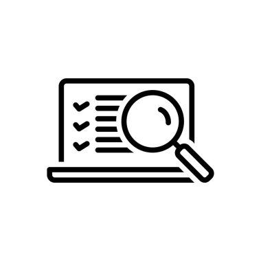 Değerlendirme için siyah çizgi simgesi 