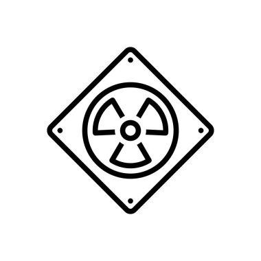 Tehlike için siyah çizgi simgesi 