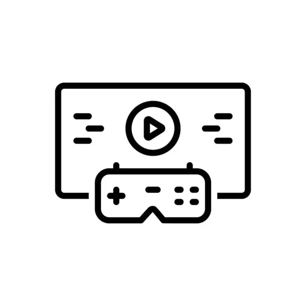 Black line icon for games