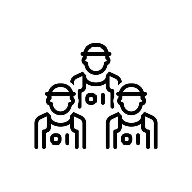 Sporcu için siyah çizgi simgesi