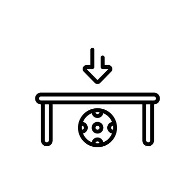 Aşağısı için siyah çizgi simgesi
