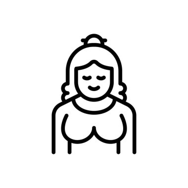 Kızı için siyah çizgi simgesi 