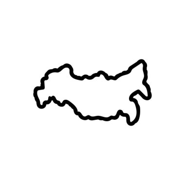 Ülke için siyah çizgi simgesi