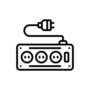 Uzantılar için siyah çizgi simgesi 