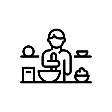 Üretim için siyah çizgi simgesi