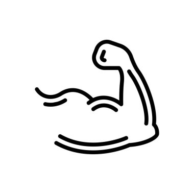 Kol için siyah çizgi simgesi 