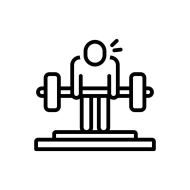 Stresli için siyah çizgi simgesi