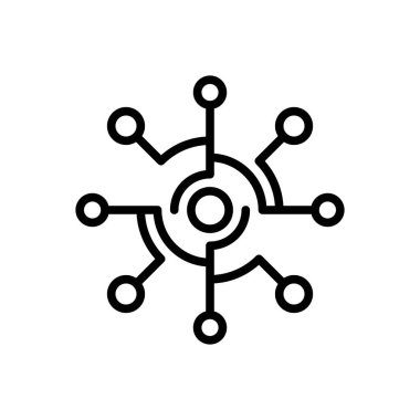 Bağlantı için siyah çizgi simgesi 