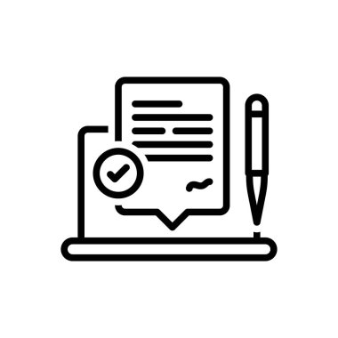 İstek için siyah çizgi simgesi 