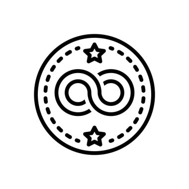 Sınırsız siyah çizgi simgesini