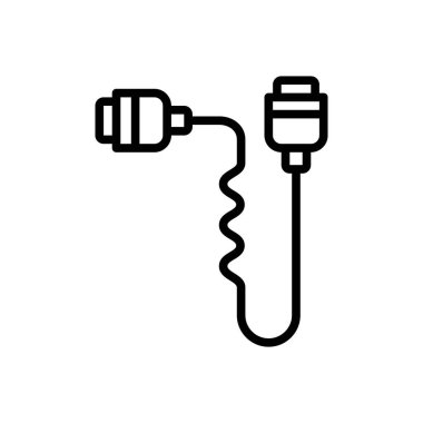 Kordon için siyah çizgi simgesi 