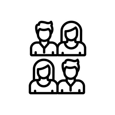 Vatandaşlar için siyah çizgi simgesi 