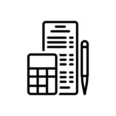 Toplamlar için siyah çizgi simgesi 