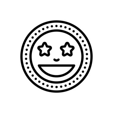 Muhteşem için siyah çizgi simgesi 