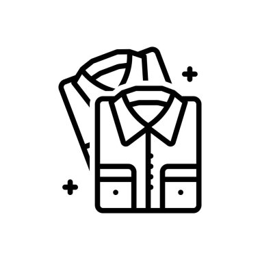 Gömlekler için siyah çizgi simgesi 