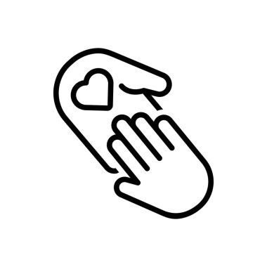 Gönüllü için siyah çizgi simgesi 