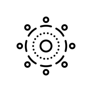 Birleşik için siyah çizgi simgesi 