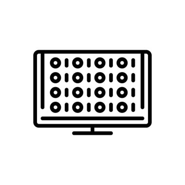 Matematik için siyah çizgi simgesi