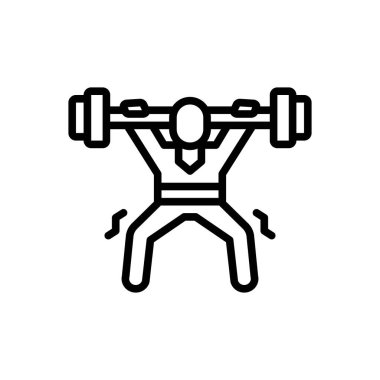 Zar zor siyah çizgi simgesi 