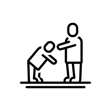 Davranış için siyah çizgi simgesi