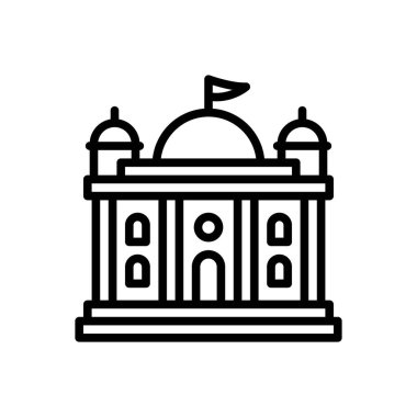 Eyalet çapında siyah çizgi simgesi 