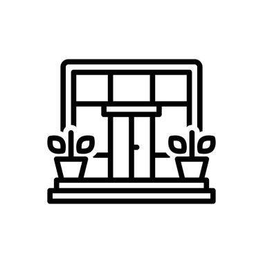 Giriş için siyah çizgi simgesi 