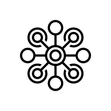 Diyagram için siyah çizgi simgesi 