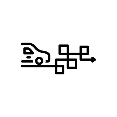 Karmaşık için siyah çizgi simgesi