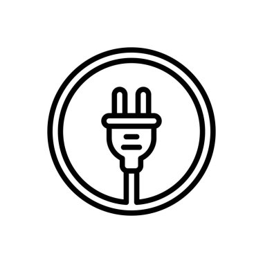 Fiş için siyah çizgi simgesi 