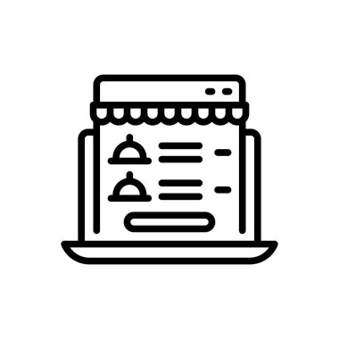 Sipariş vermek için siyah çizgi simgesi 